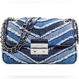 MICHAEL Michael Kors Denim Sloan Large Chain Crossbody & Shoulder Bag